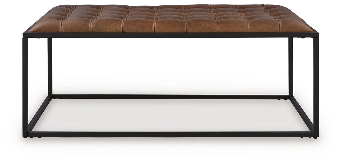 Junsor - Cocktail Ottoman - Brown / Black — view 3