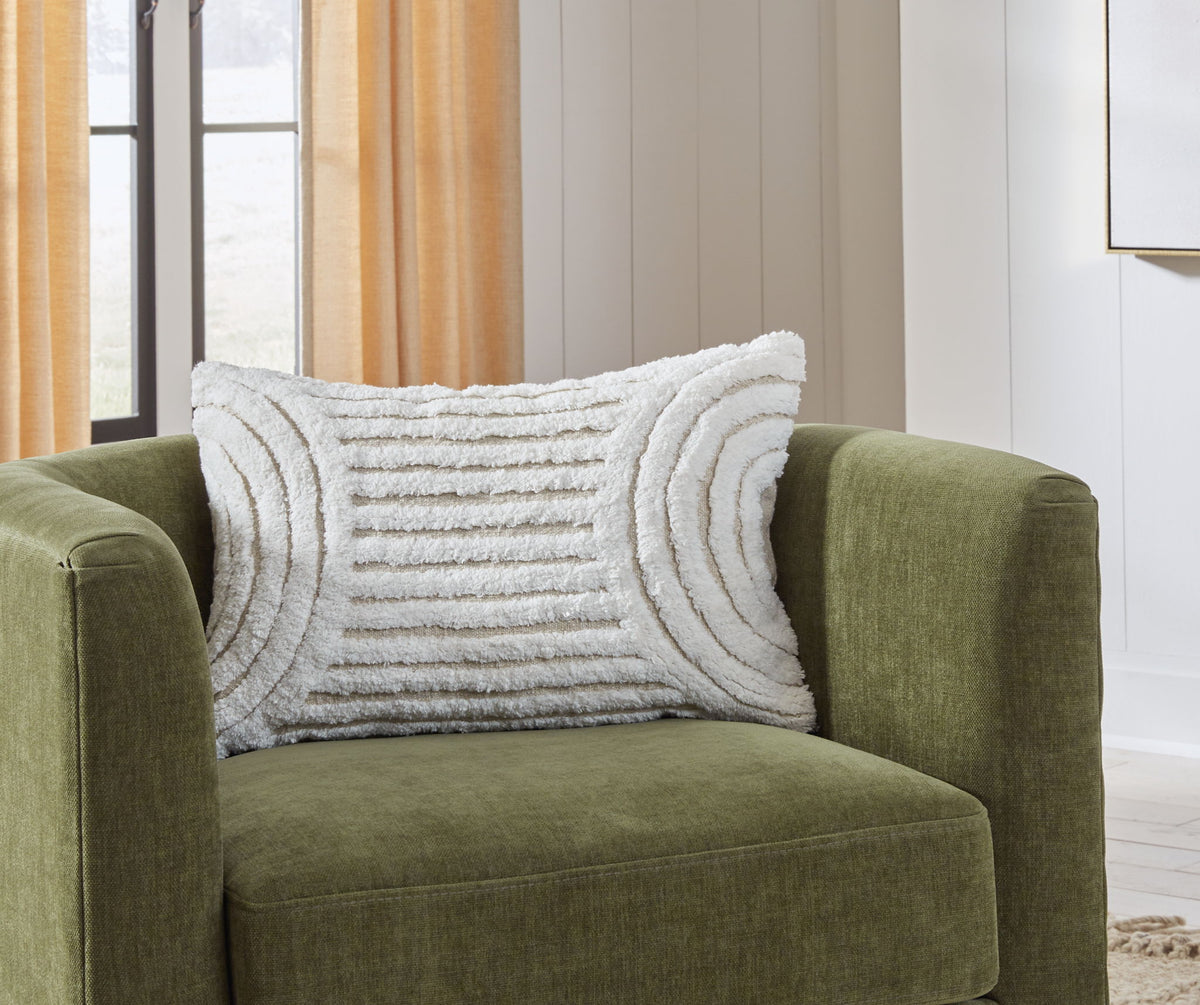 Farissen - Pillow (Set of 4) - White / Tan — view 2