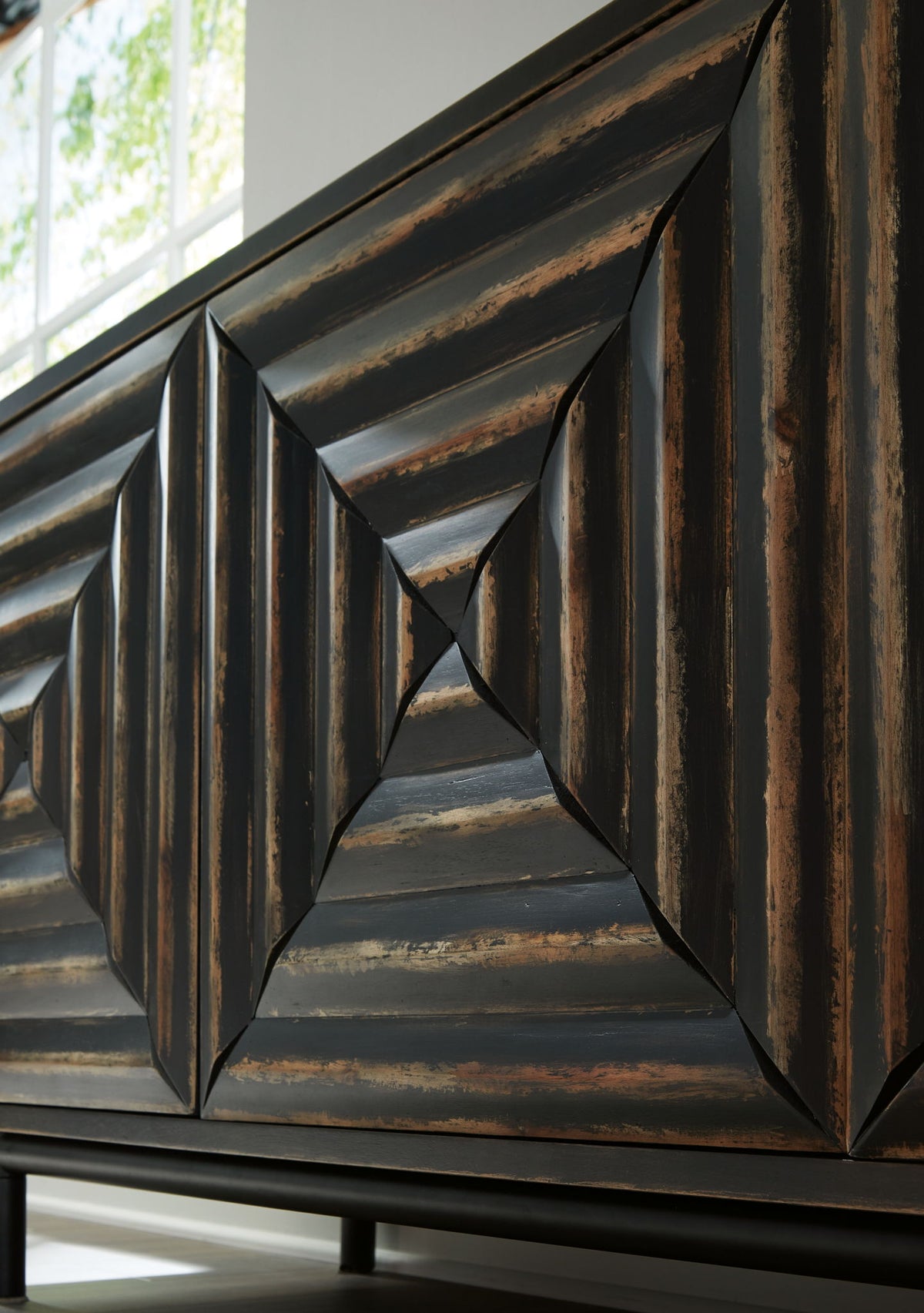 Fair Ridge - Accent Cabinet - Distressed Black — view 7