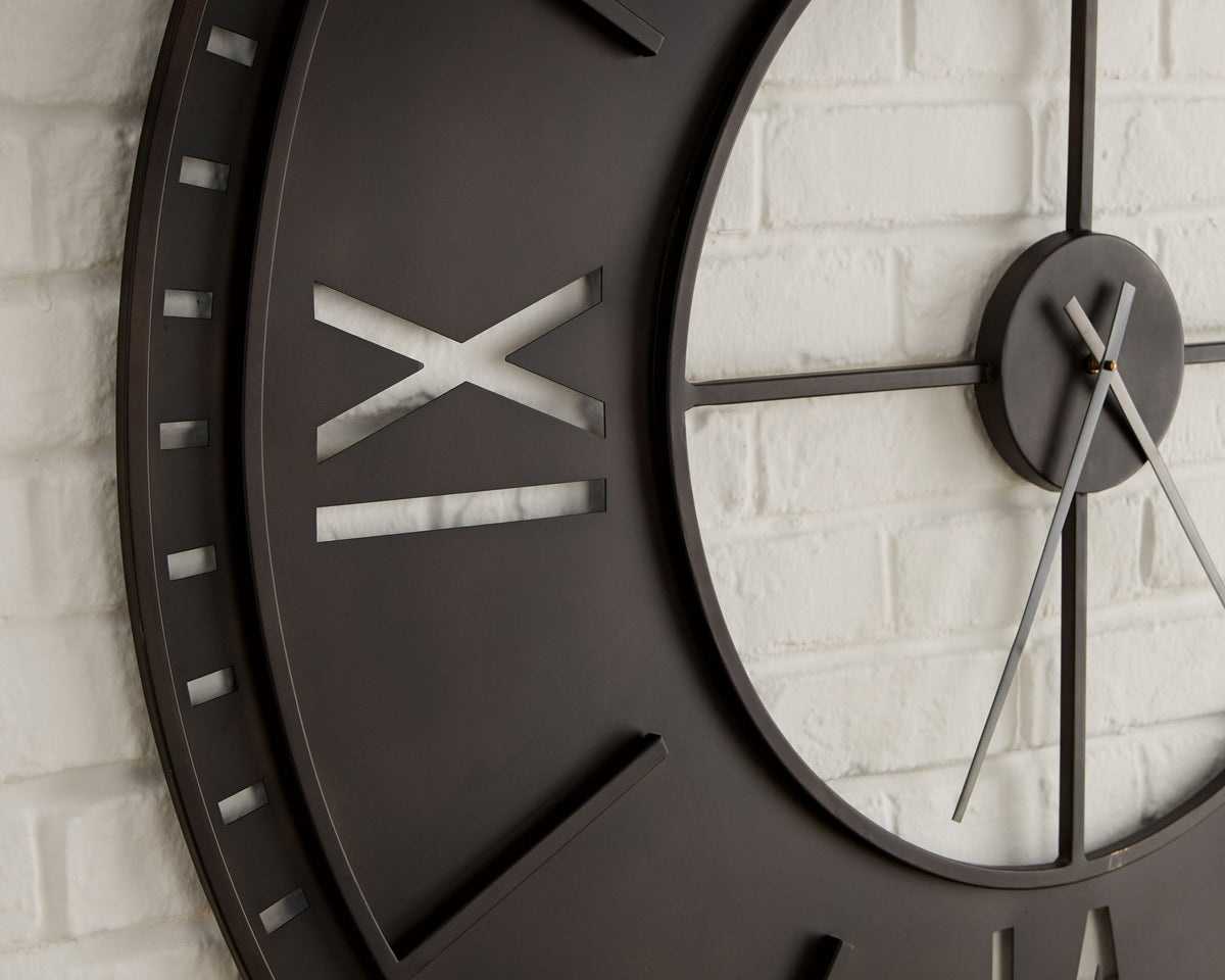 Lytle - Wall Clock - Antique Brown — view 5