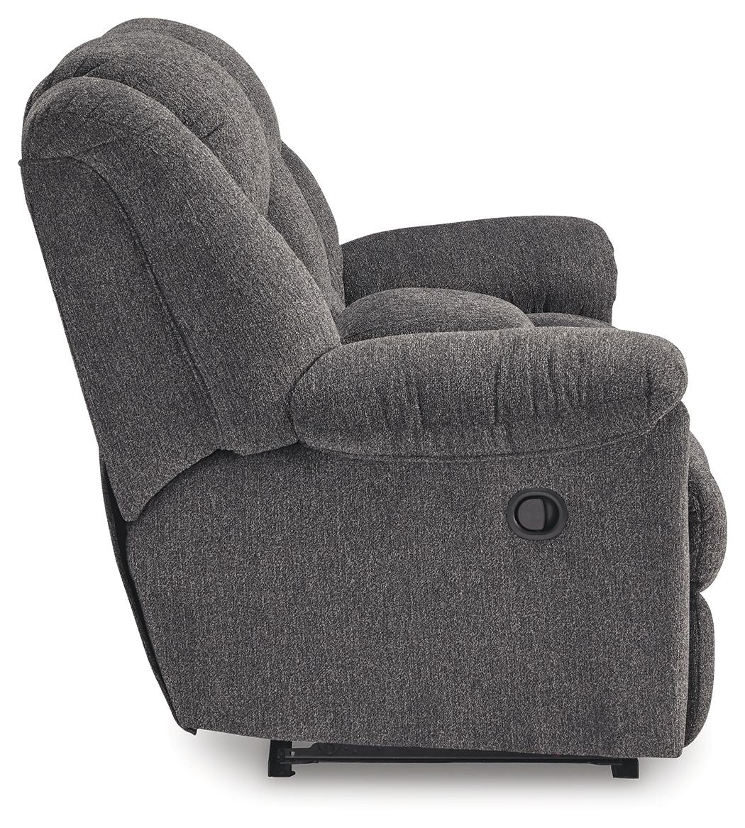 Foreside - Dbl Reclining Loveseat with Console - Charcoal — view 5