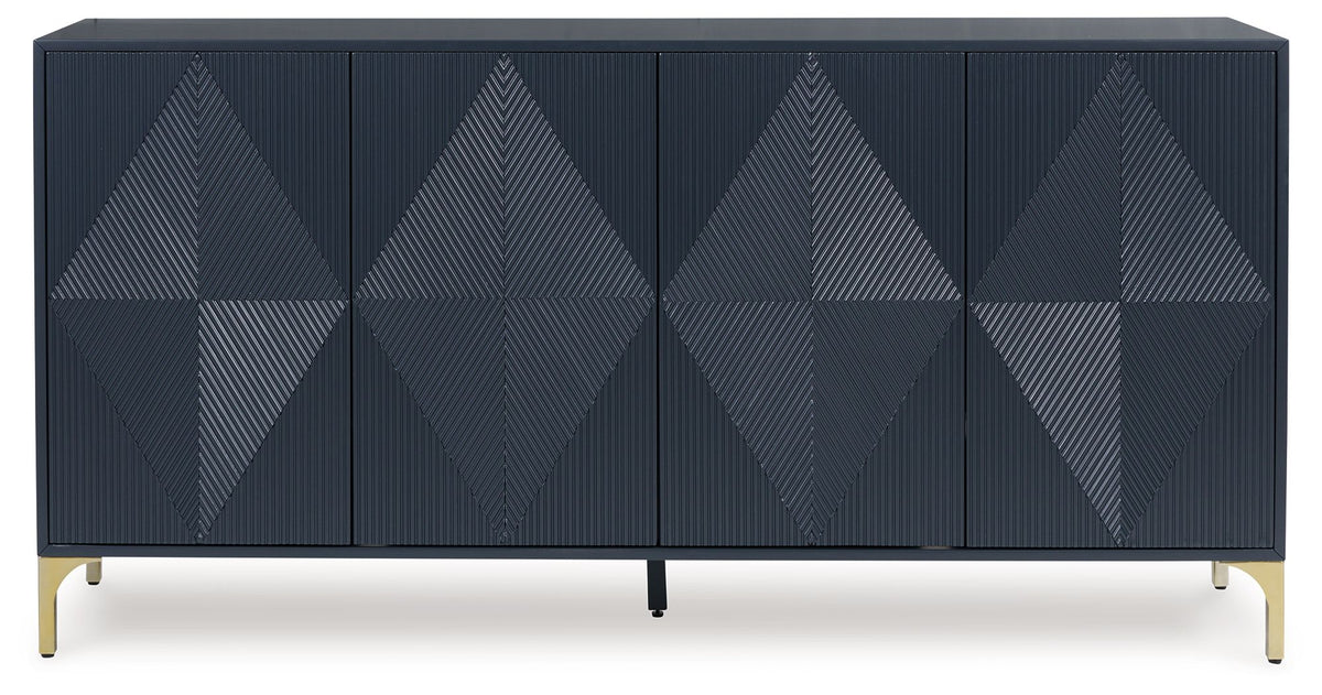 Loirwick - Accent Cabinet - Dark Blue — view 3