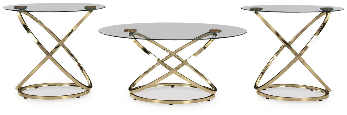 Crimonti - Occasional Table Set (Set of 3) - Champagne — view 3