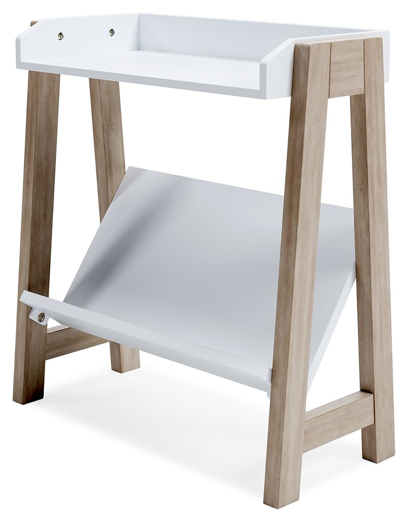 Blariden - Small Bookcase - White / Tan — view 4