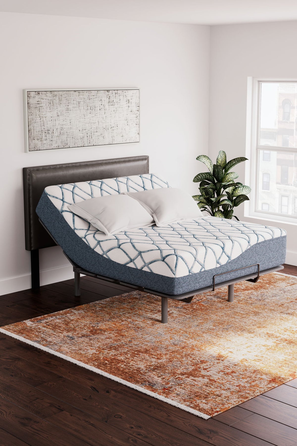 14 Inch Chime Elite 2.0 - California King Mattress - White / Blue — view 11