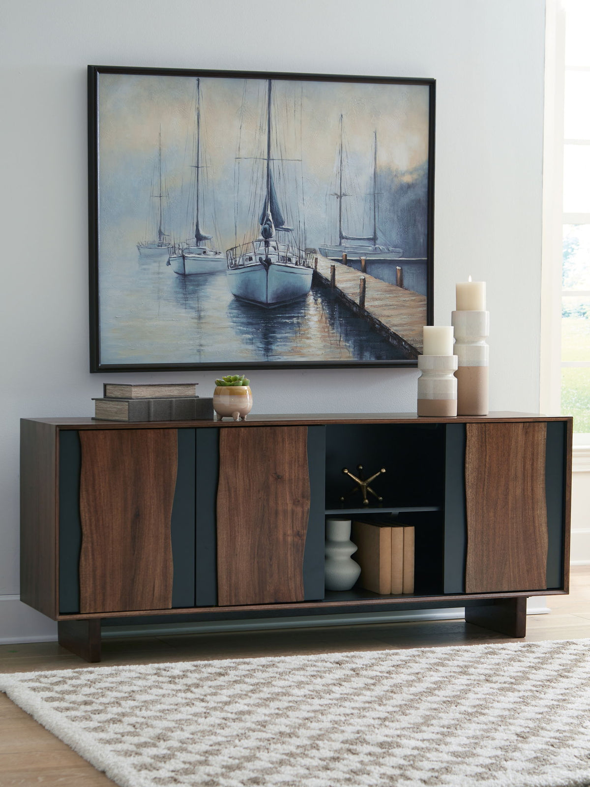 Welby - Accent Cabinet - Brown / Charcoal — view 2