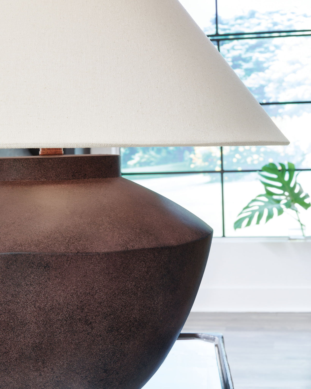 Honsworth - Poly Table Lamp - Antique Brown — view 3