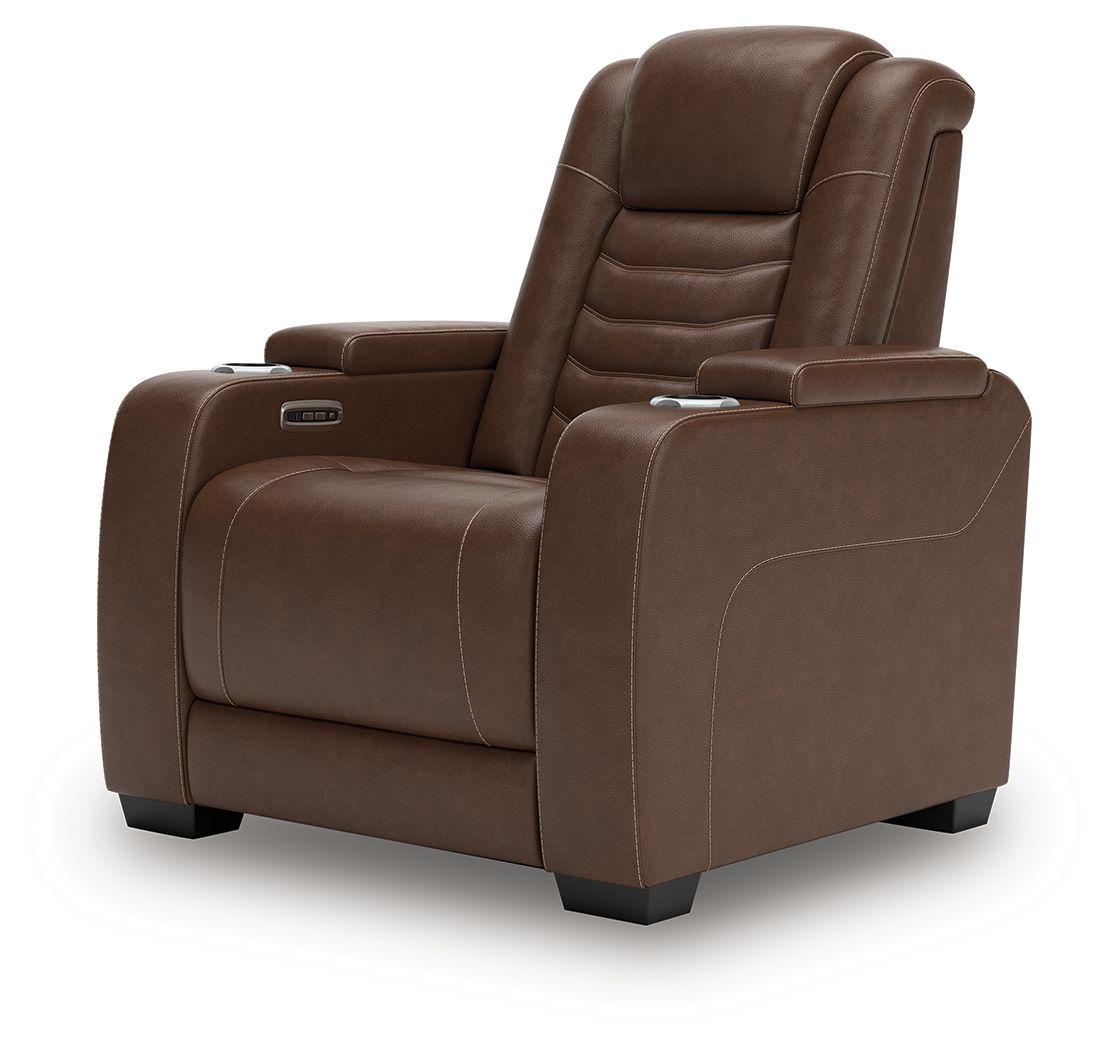 High Impact - Power Recliner / Adj Headrest - Tobacco — view 3