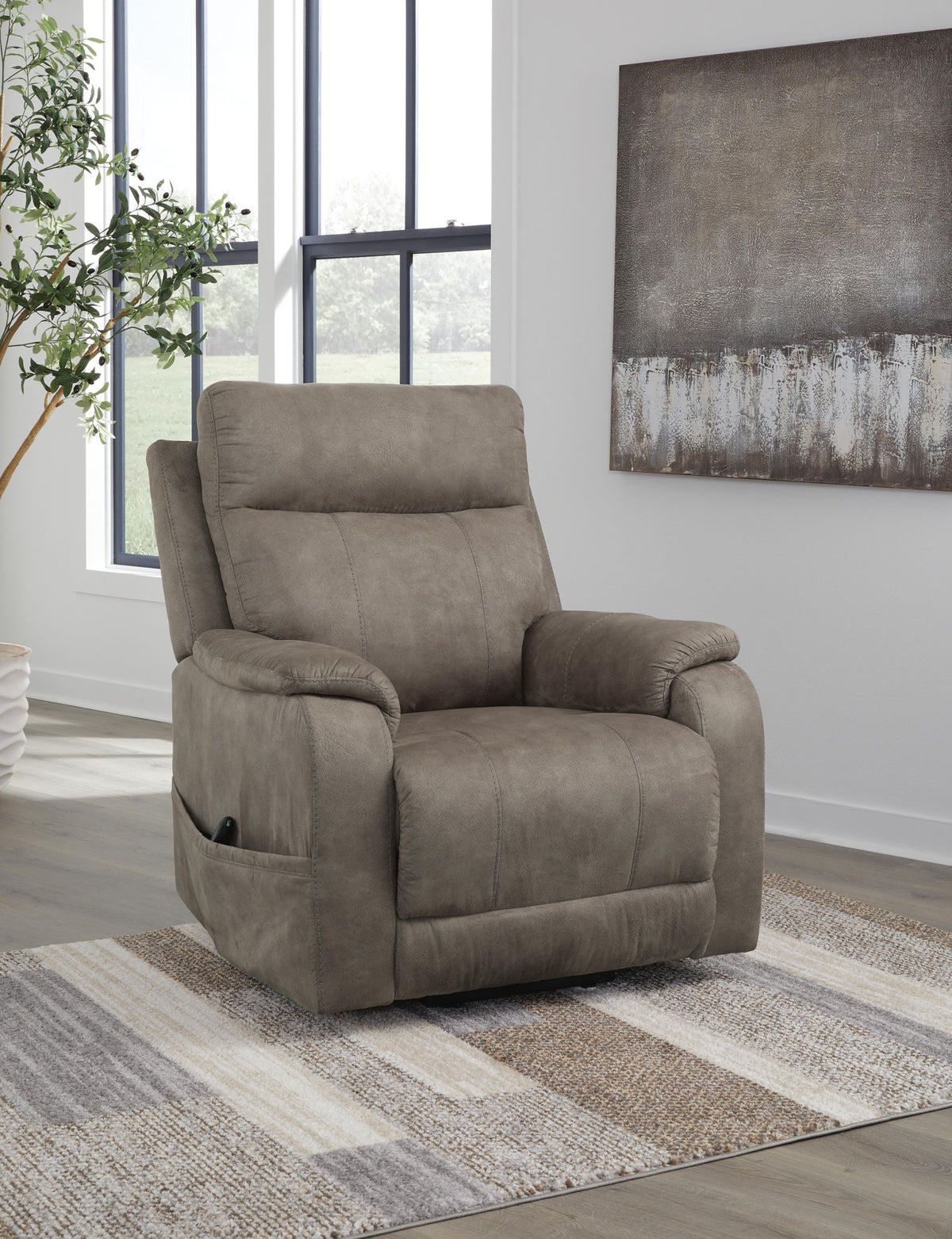 Crestmeade - Power Lift Recliner - Fossil — view 2