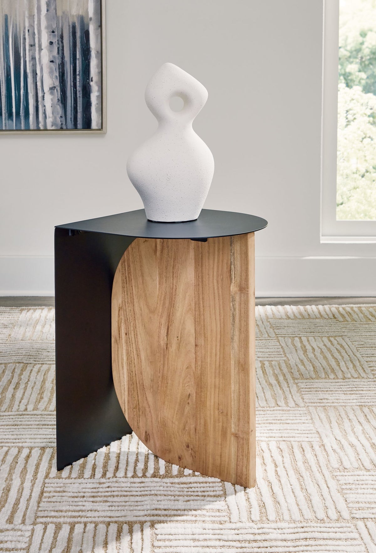 Ladgate - Accent Table - Black / Natural — view 2