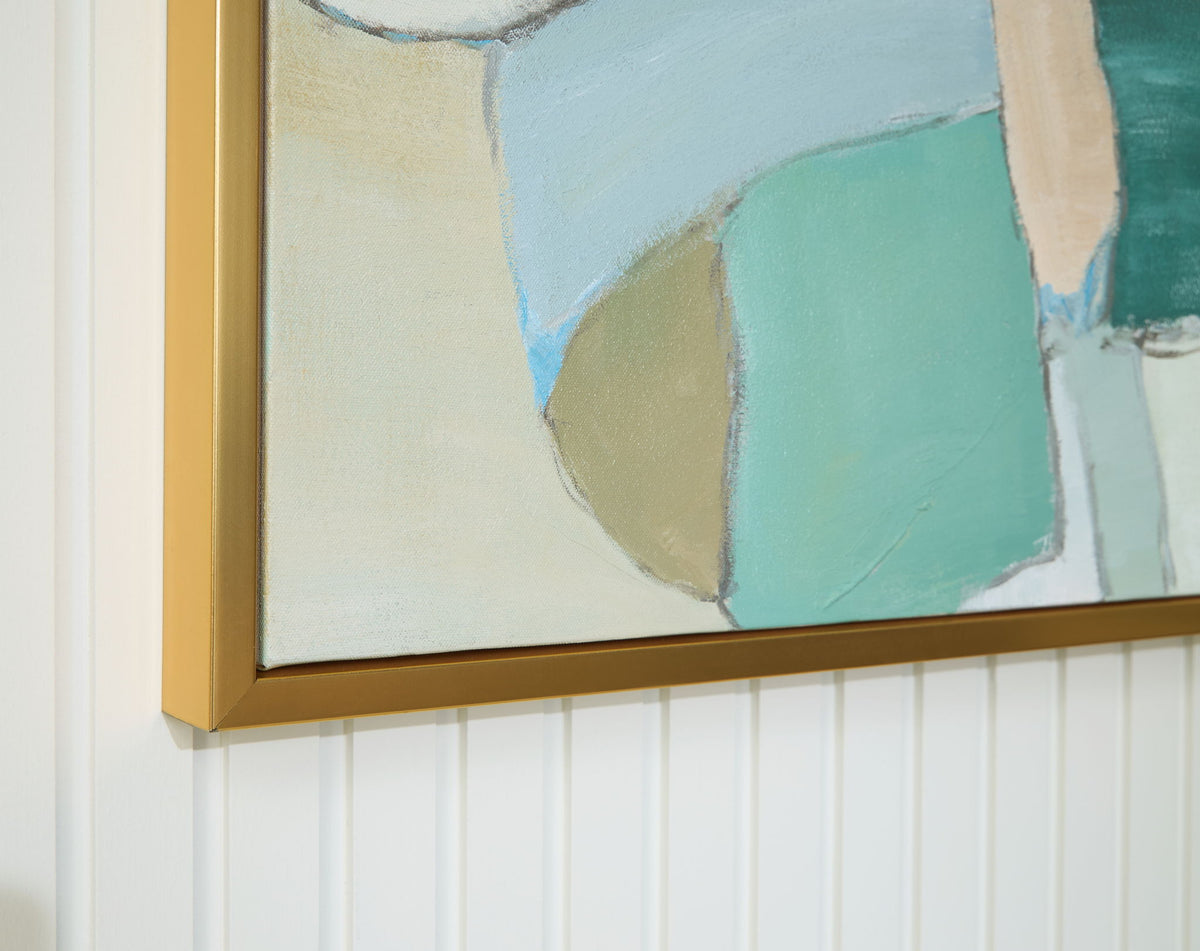 Wynburn - Wall Art - White / Blue / Green — view 8