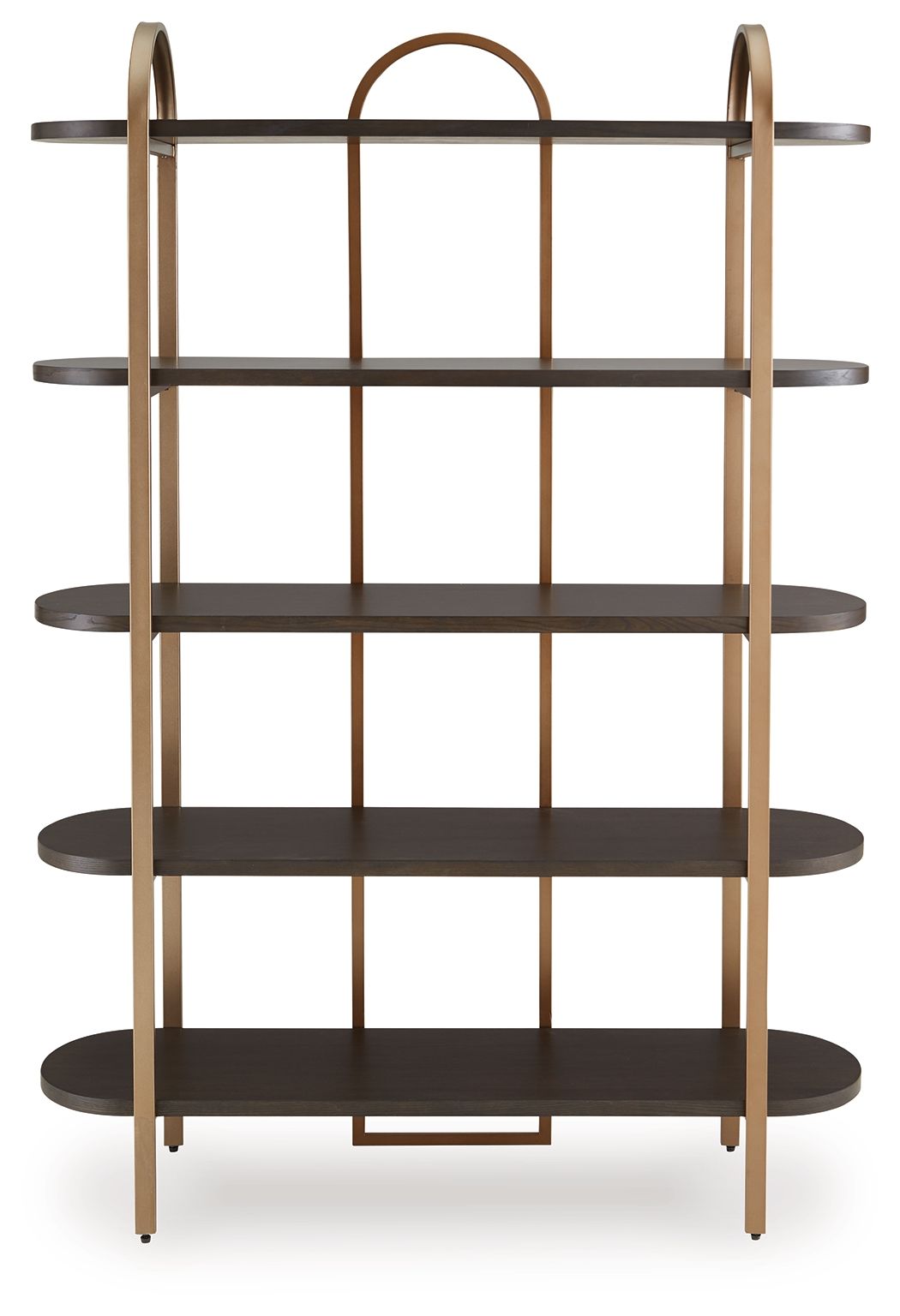Brentmour - Bookcase - Brown / Gold Finish — view 3