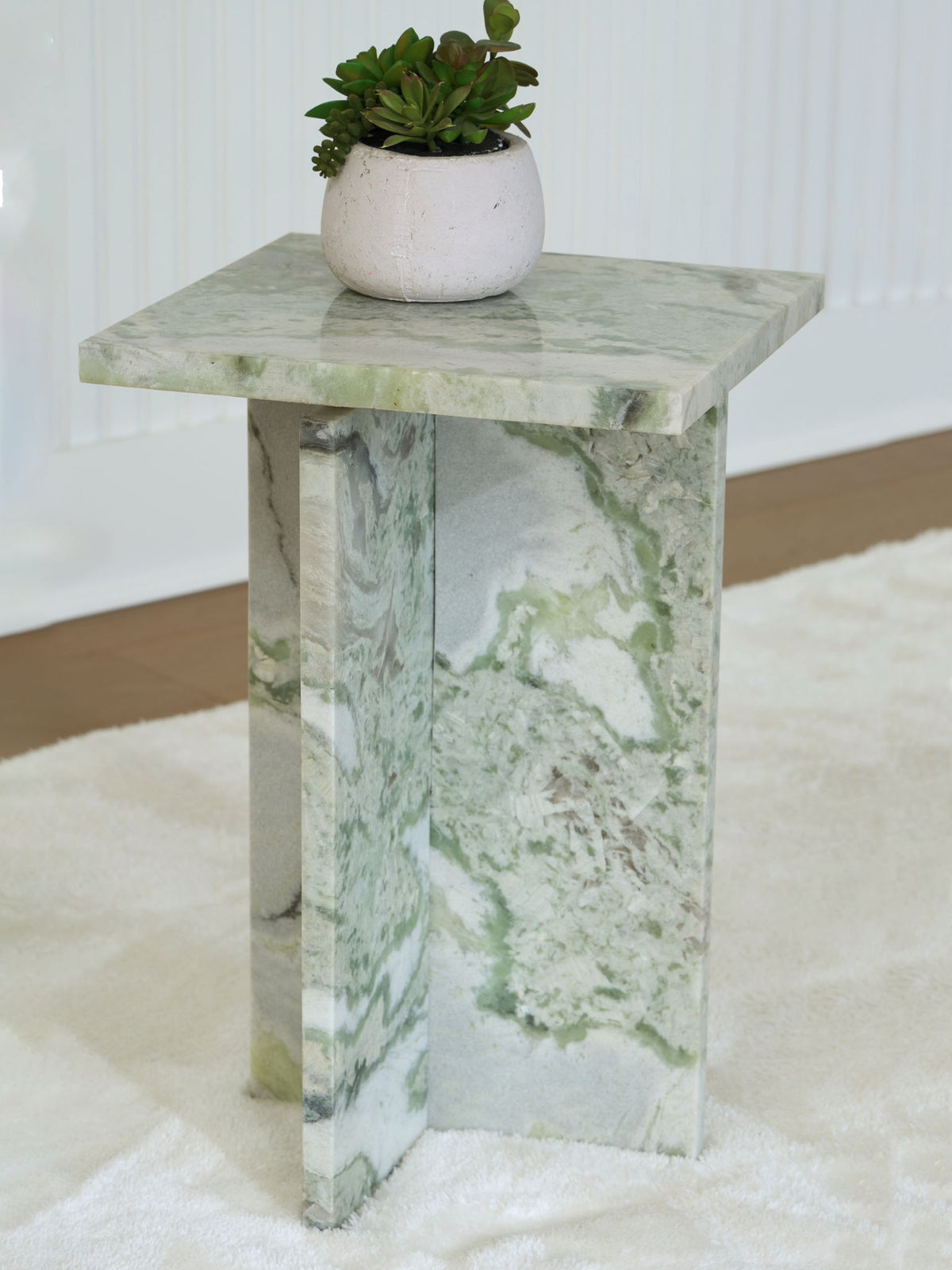 Deaconwell - Accent Table - White / Green — view 2