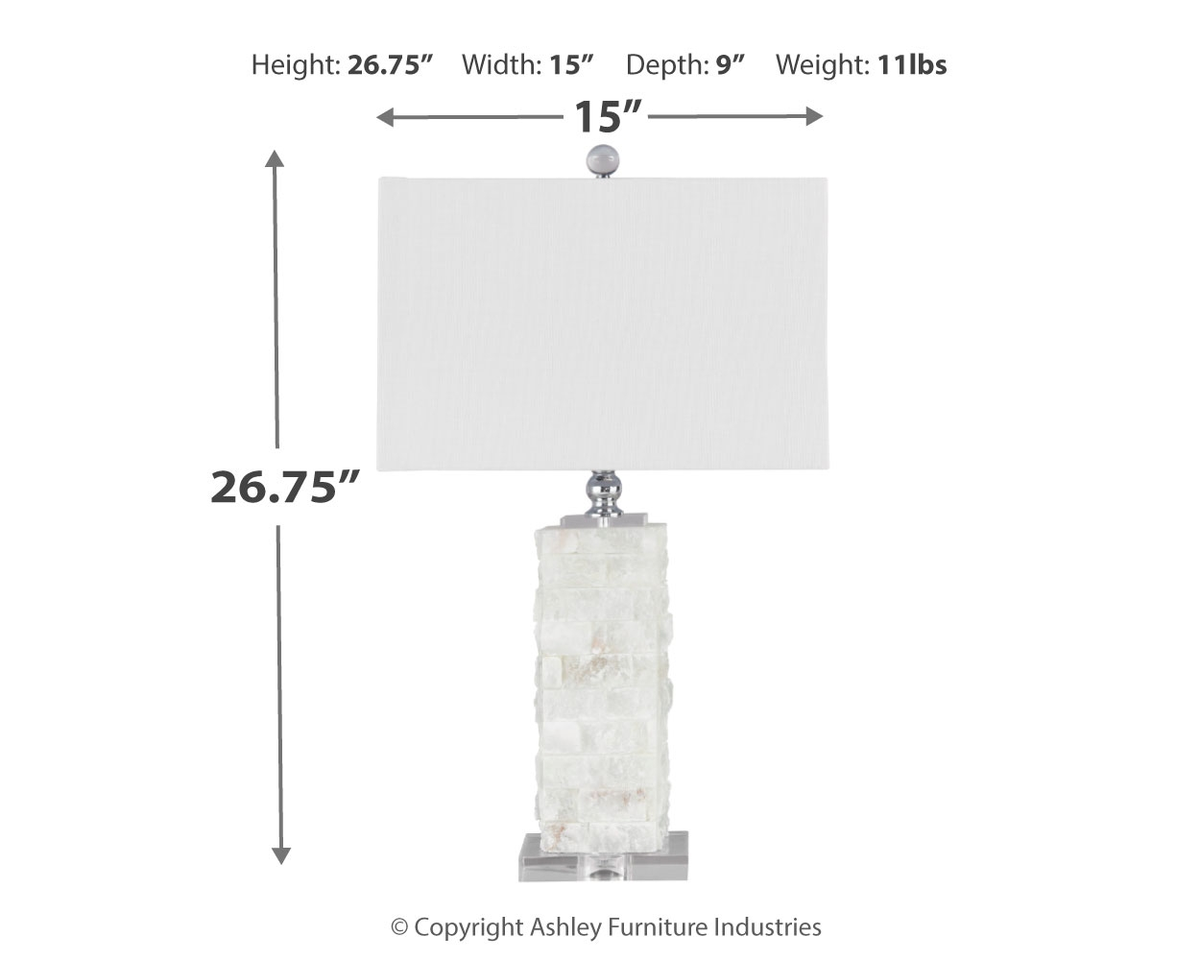 Malise - Alabaster Table Lamp  - White — view 4