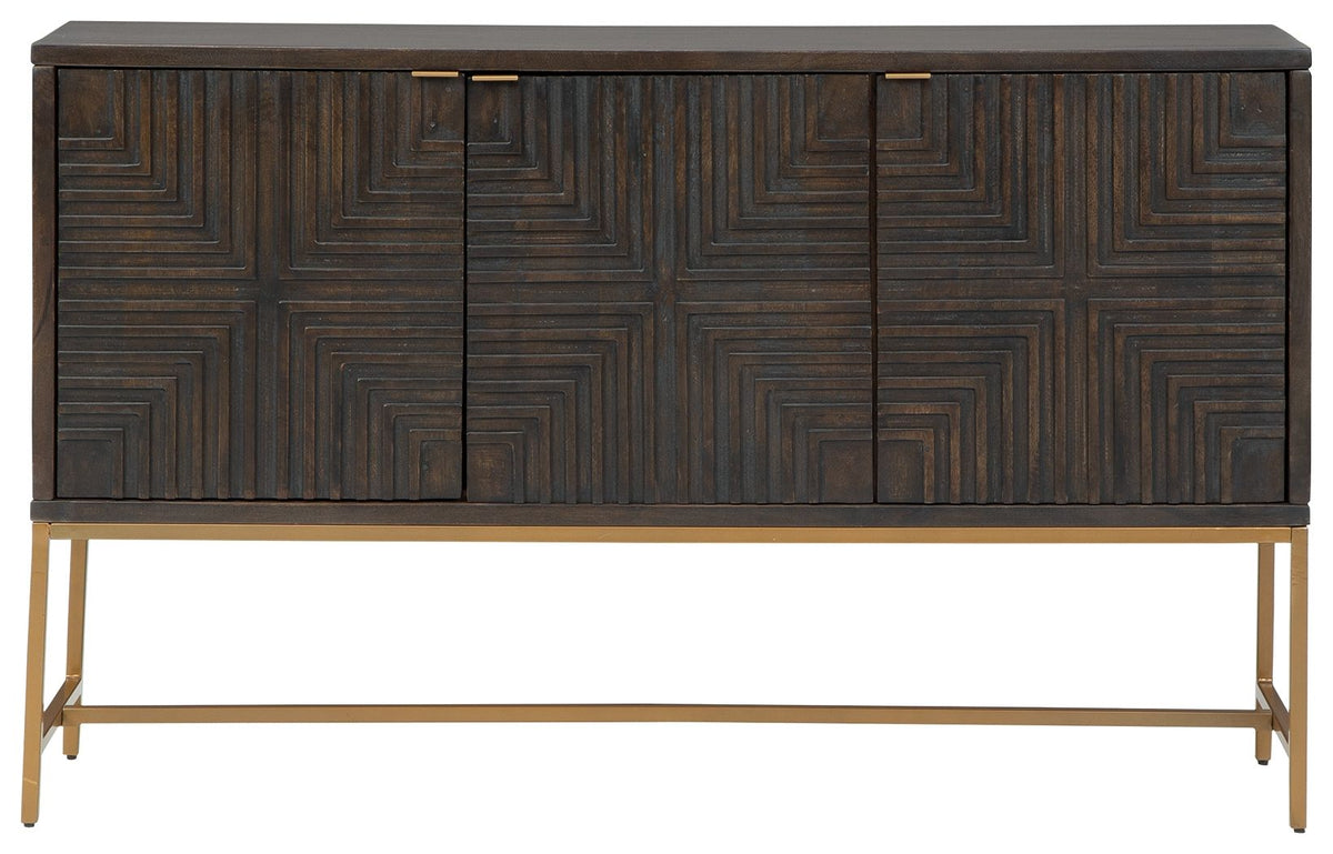 Elinmore - Accent Cabinet - Brown / Gold Finish — view 3