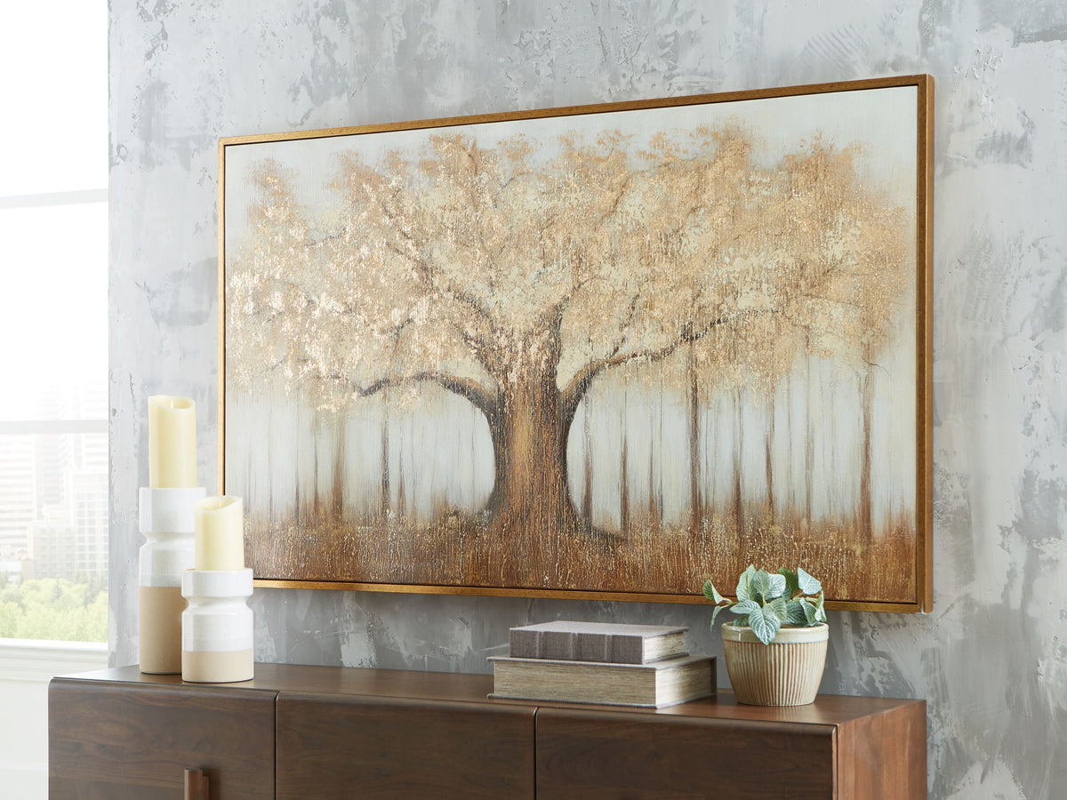 Dalewick - Wall Art - Brown / Gray / Gold Finish — view 2