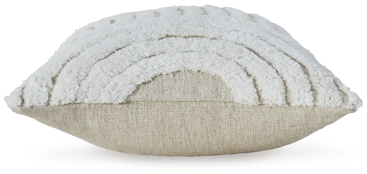 Farissen - Pillow (Set of 4) - White / Tan — view 3