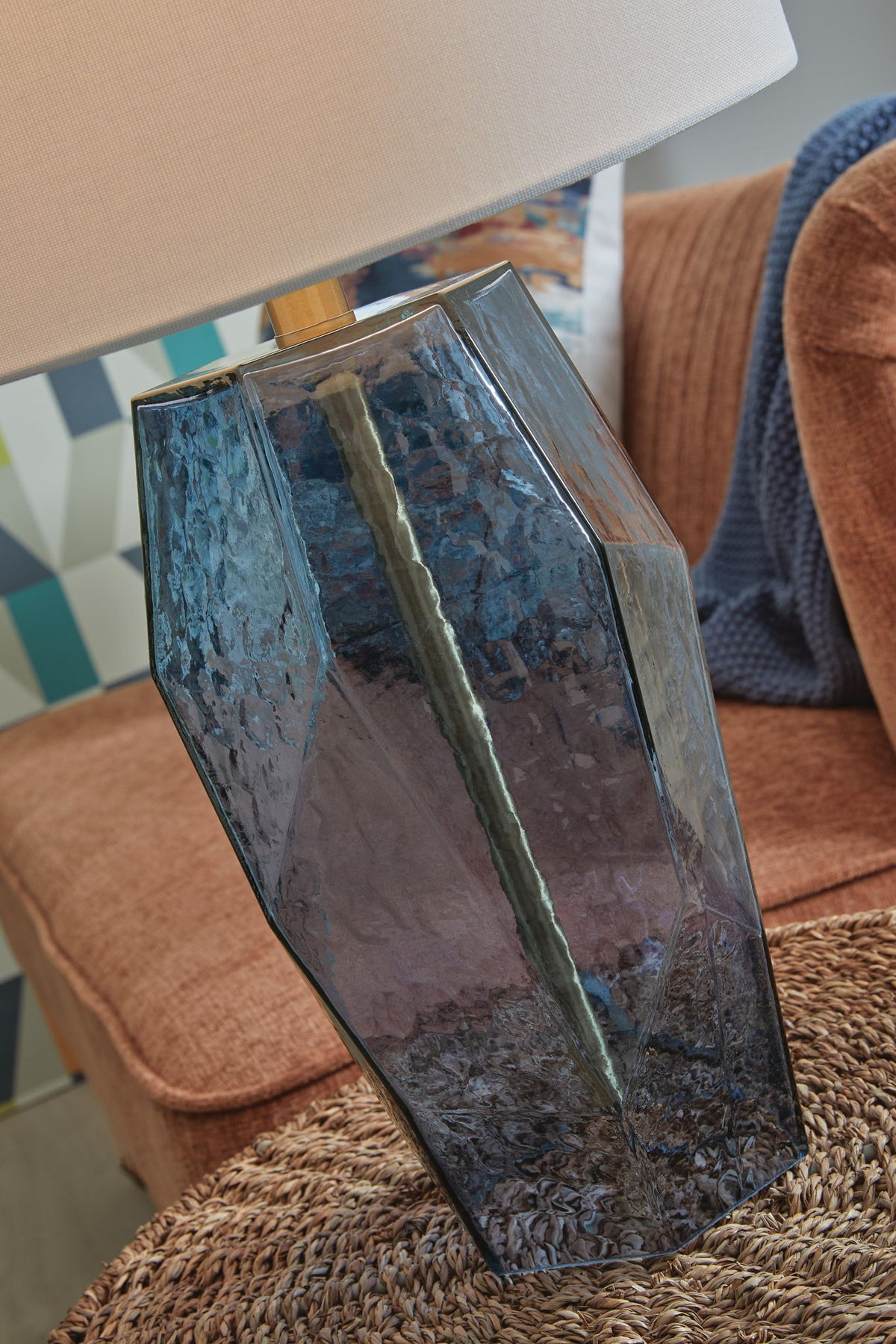 Tallow - Glass Table Lamp - Blue — view 4