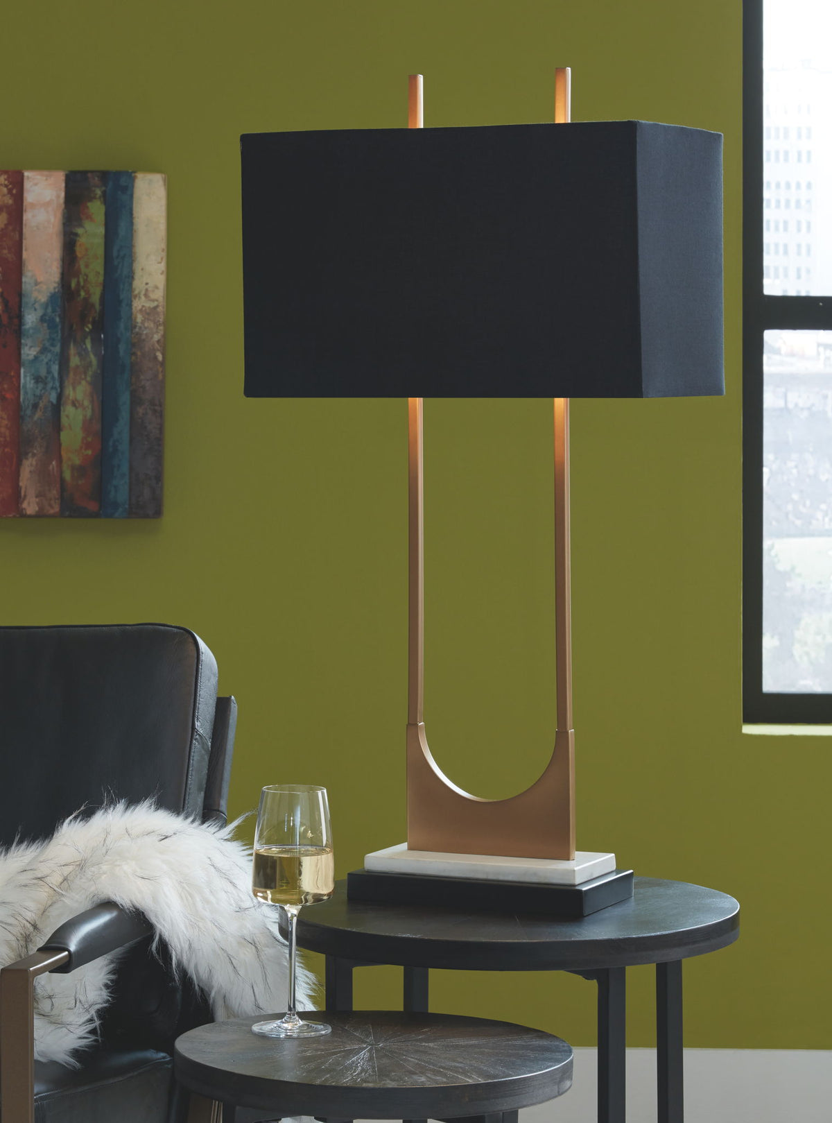 Malana - Metal Table Lamp  - Brass Finish — view 3