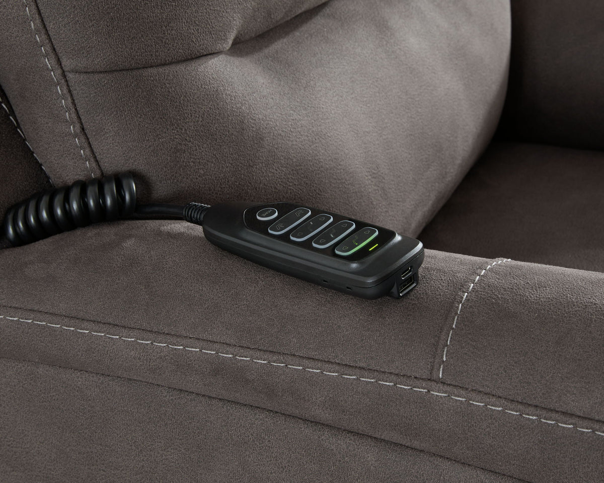 Snowfield - Power Lift Recliner - Gunmetal — view 12