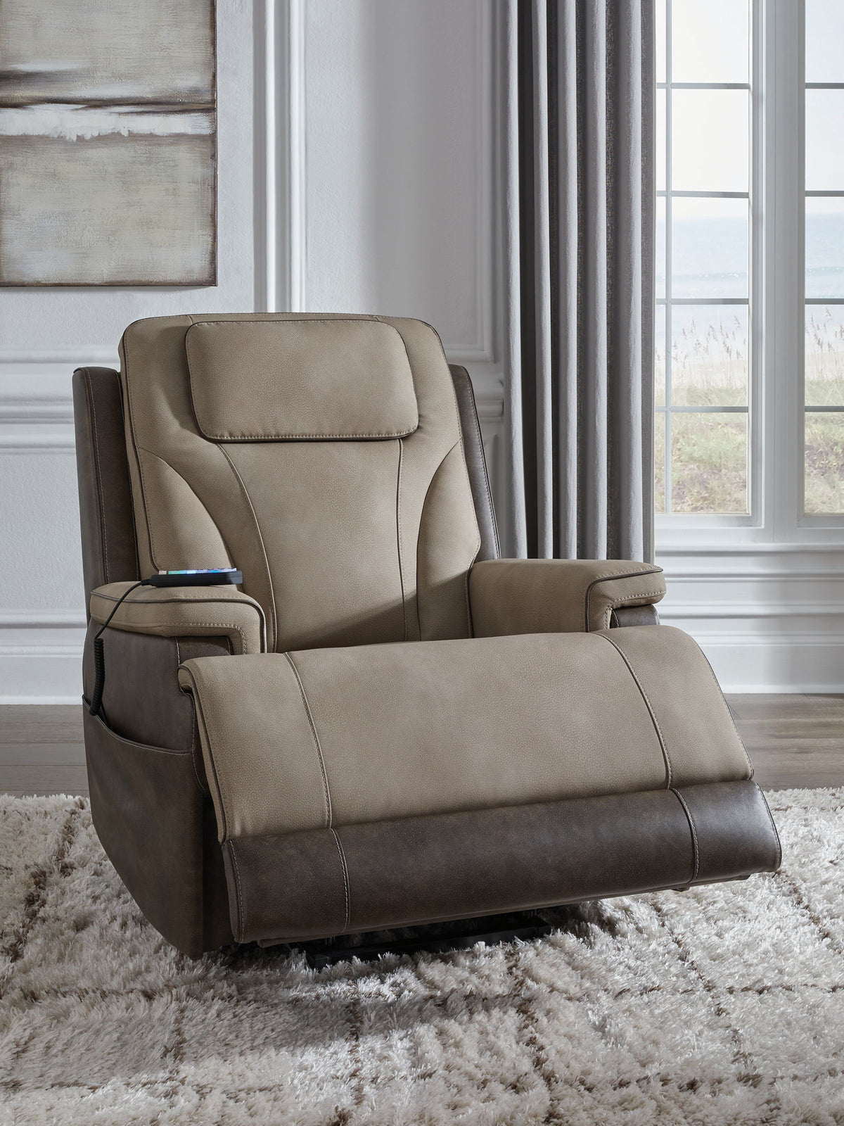 4Z-Peaceful Pause - Power Lift Recliner - Sand — view 9