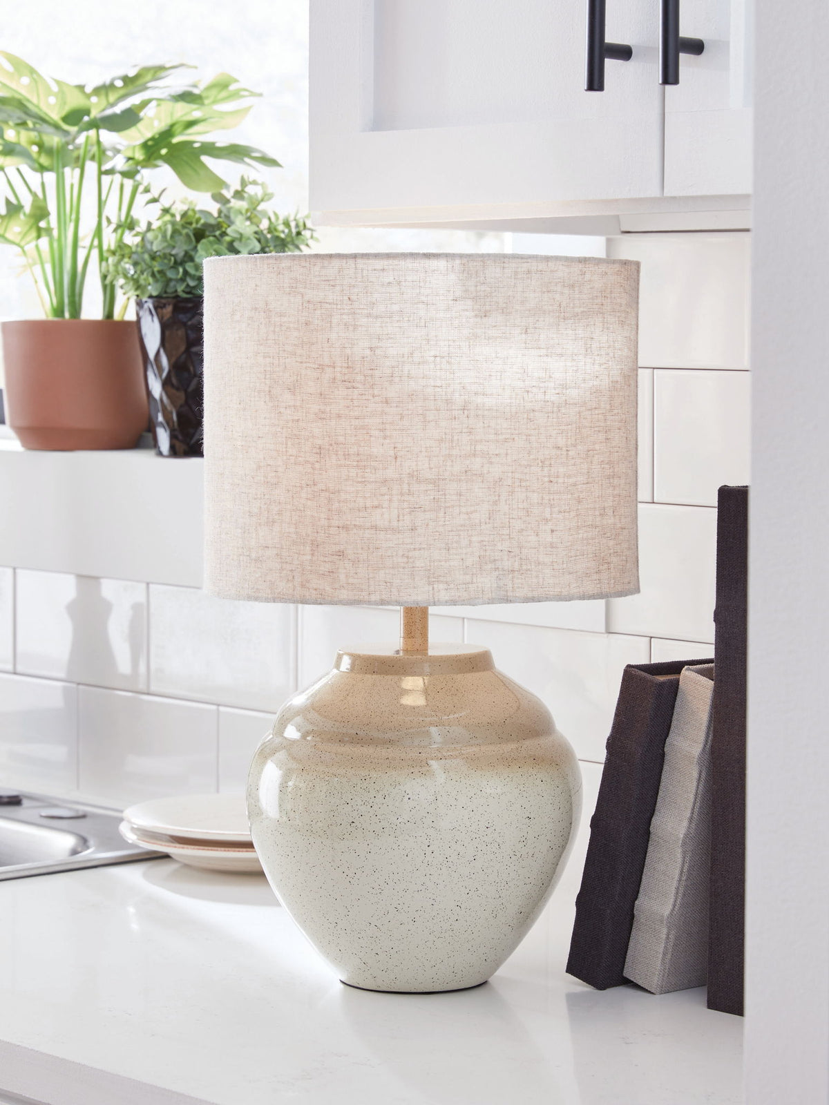 Waldish - Metal Table Lamp - Cream / Beige — view 2