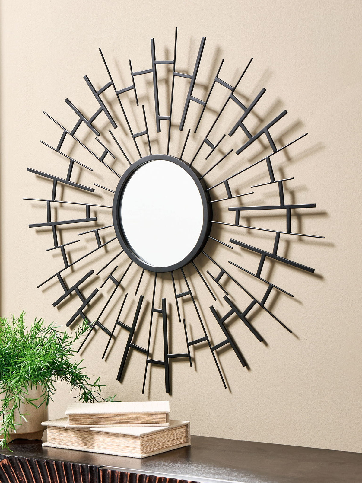 Garrenworth - Accent Mirror - Black — view 2