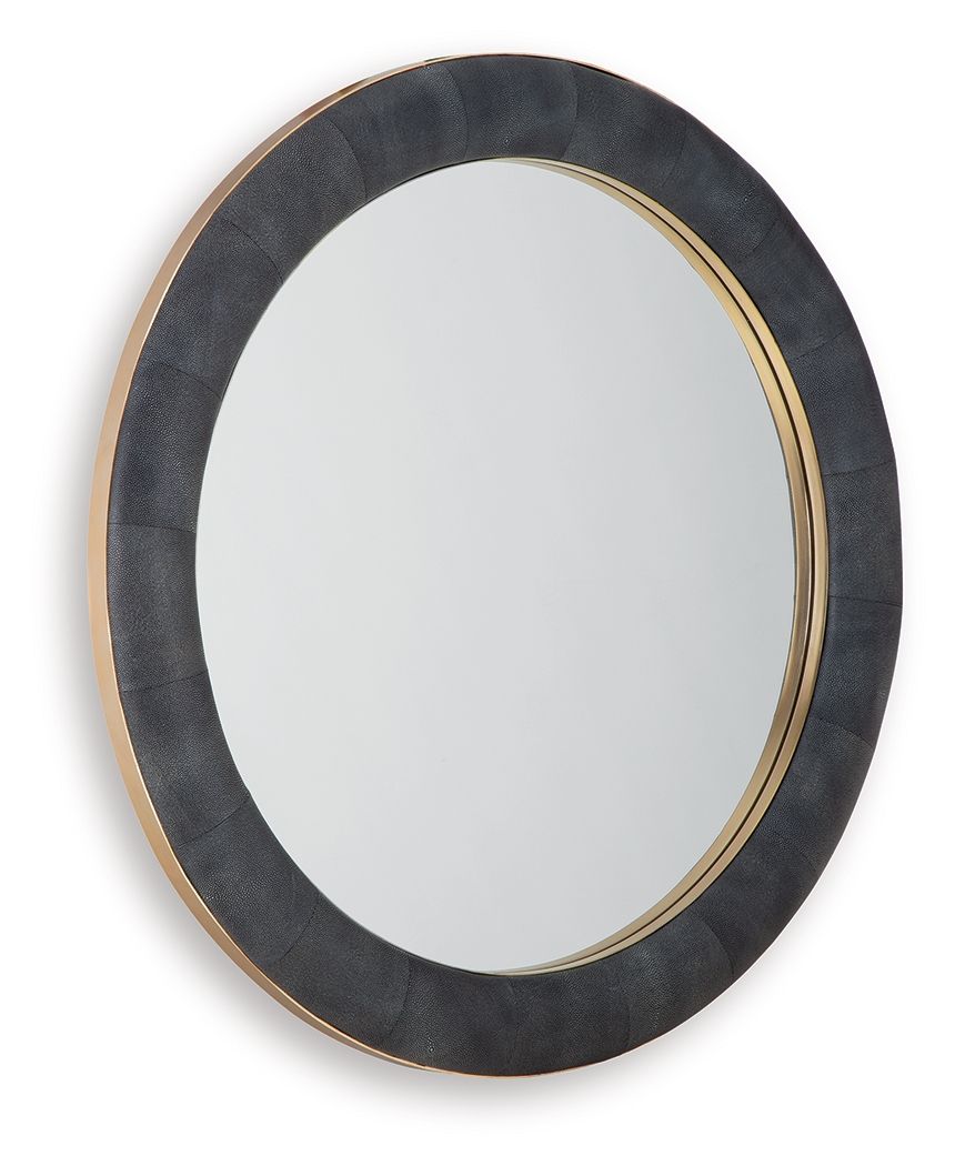 Corinsworth - Accent Mirror - Charcoal / Brass Finish — view 3
