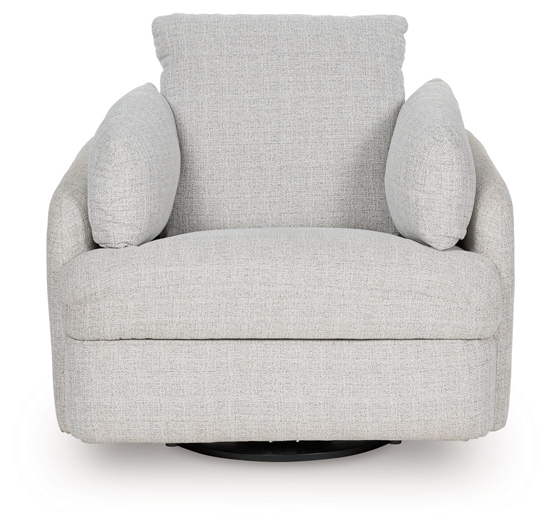Alainmont Next-Gen Nuvella - Swivel Power Recliner - Stone — view 6