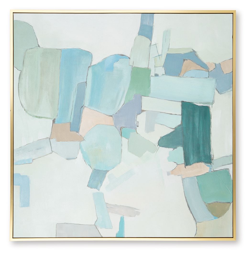 Wynburn - Wall Art - White / Blue / Green — view 6