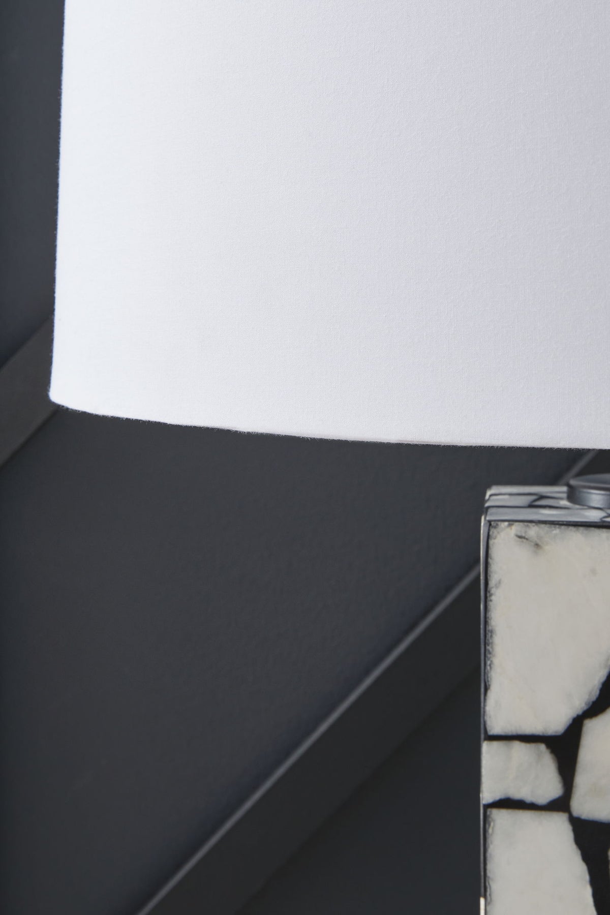 Macaria - Marble Table Lamp - White / Black — view 3