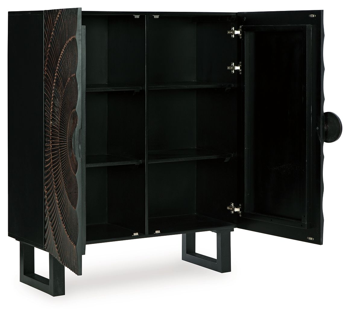 Fosterman - Accent Cabinet - Distressed Black — view 3