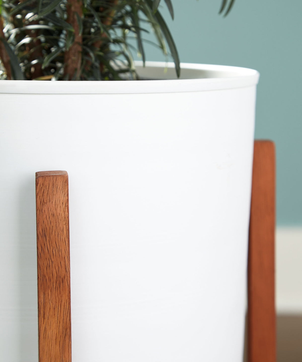Dorcey - Planter Set (Set of 2) - White / Brown — view 3