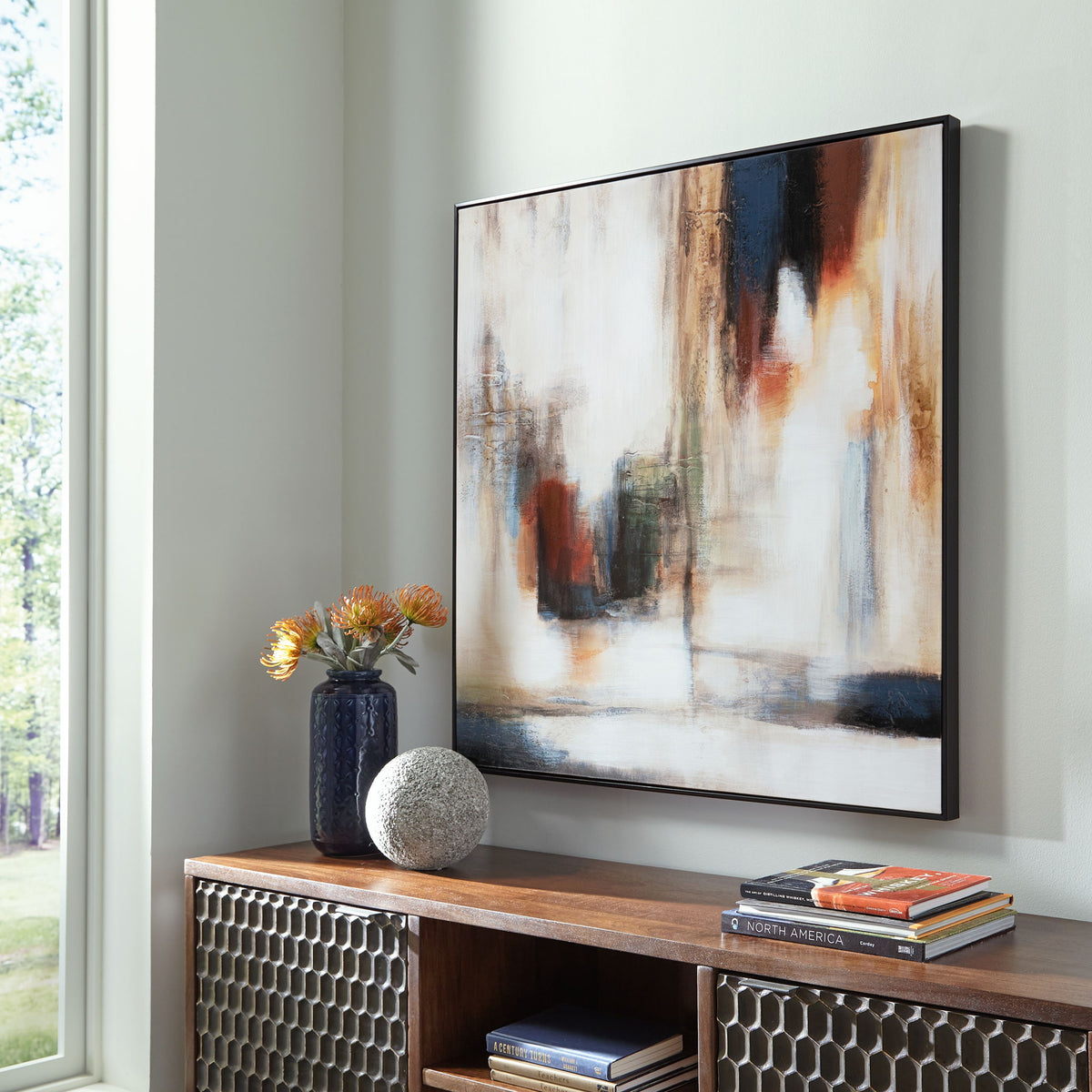 Pigeonford - Wall Art - White / Teal / Gold — view 2