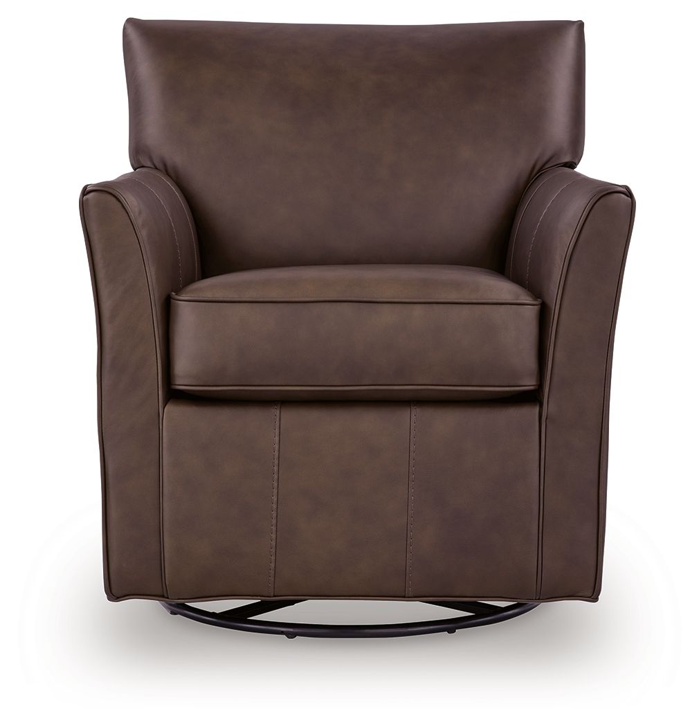 Braydunn - Swivel Glider Accent Chair - Espresso Brown — view 3