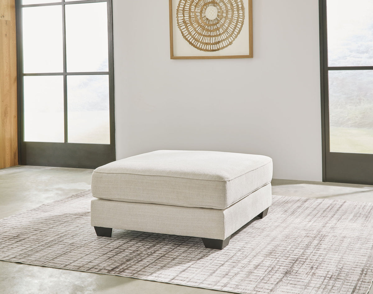 Lerenza - Oversized Accent Ottoman - Birch — view 2