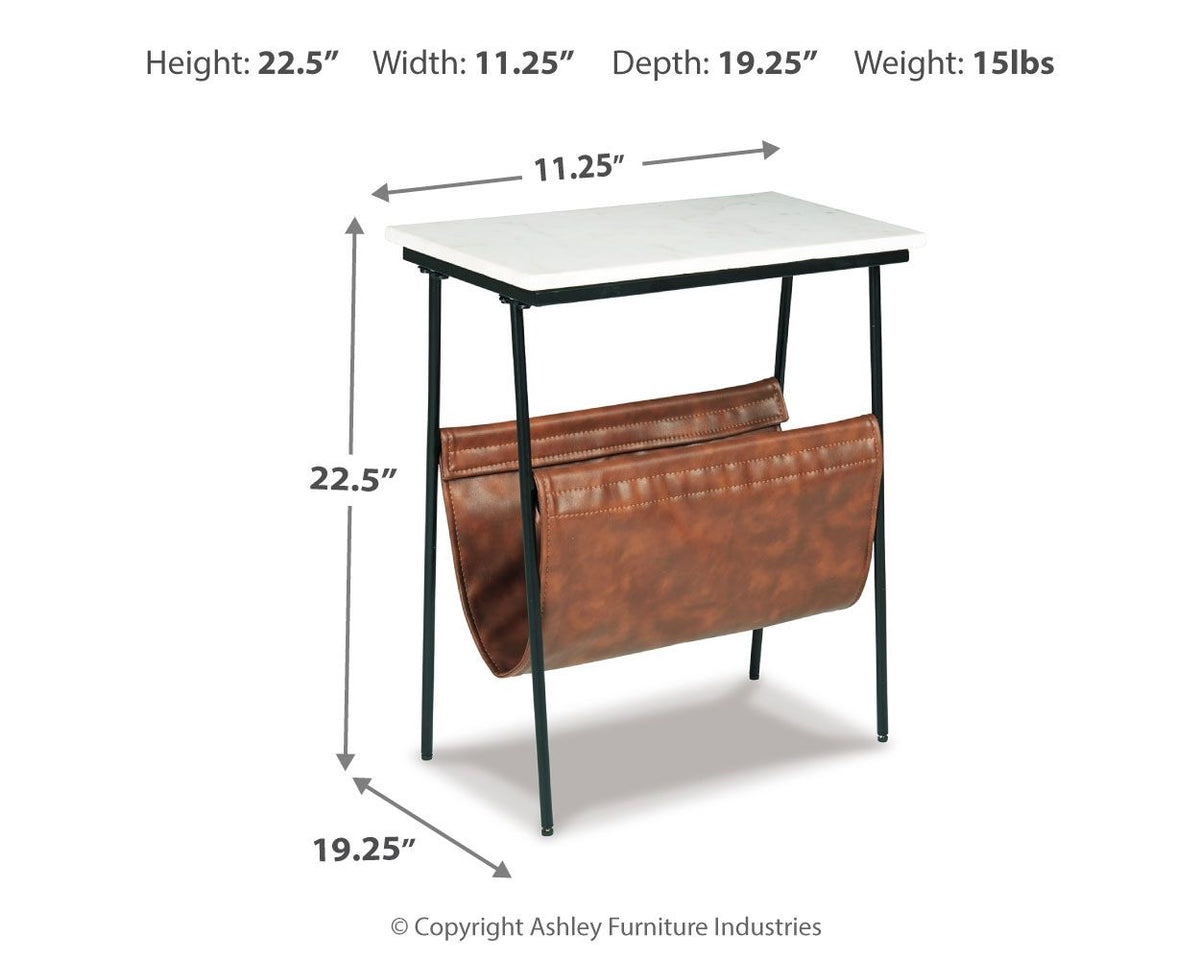 Etanbury - Accent Table - Brown / Black / White — view 4