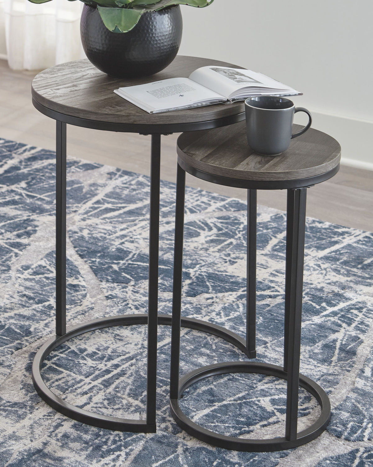 Briarsboro - Accent Table Set (Set of 2) - Black / Gray — view 2