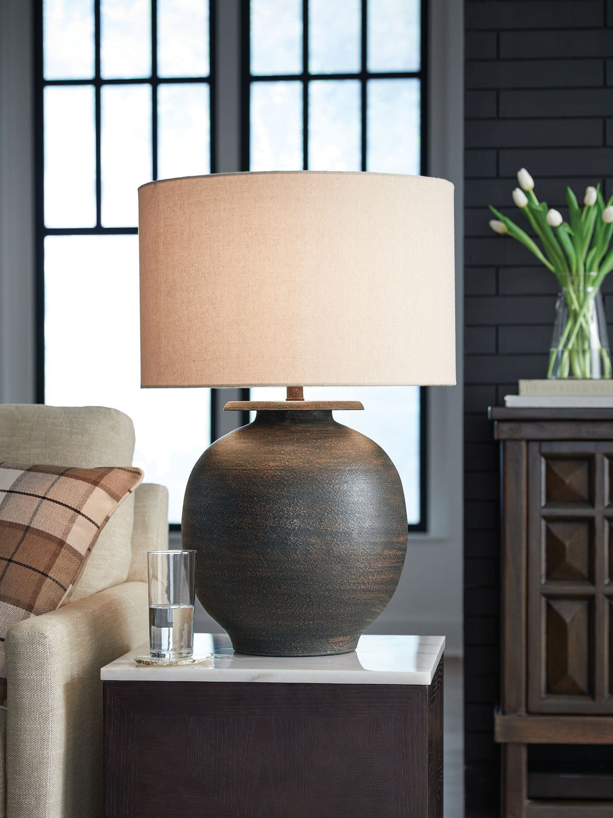Carlenbury - Metal Table Lamp - Antique Brown — view 2