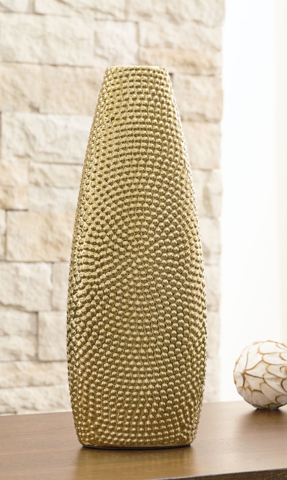 Efim - Vase - 13.75" - Gold Finish — view 2