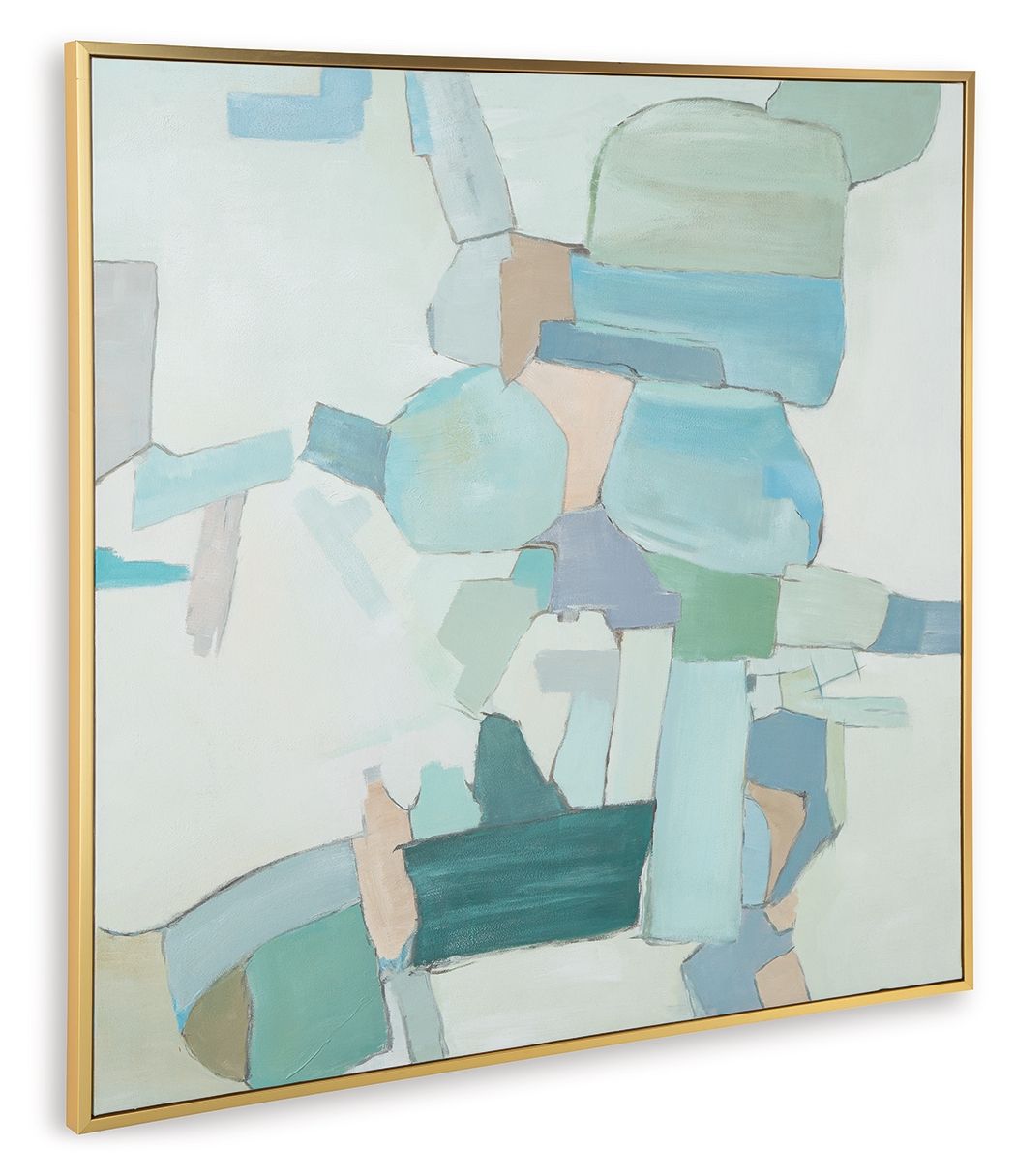 Wynburn - Wall Art - White / Blue / Green — view 3