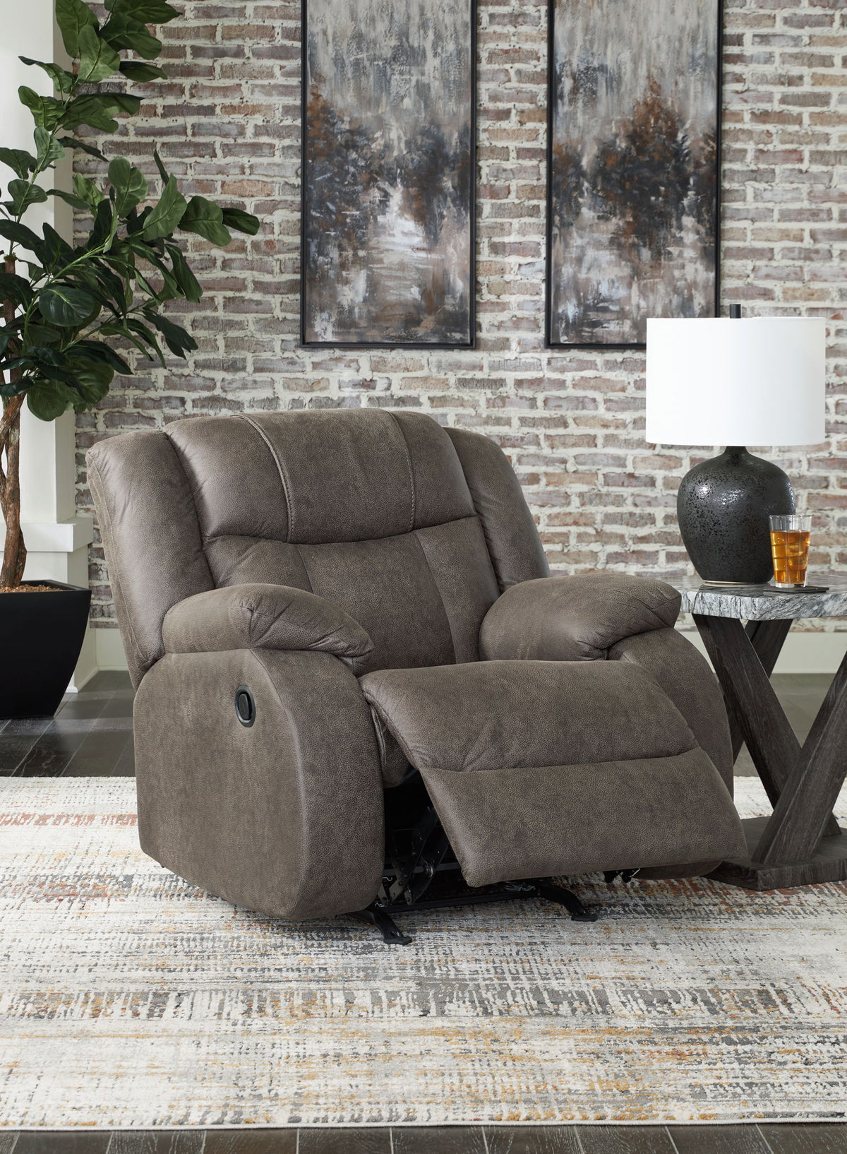 First Base - Rocker Recliner - Gunmetal — view 8