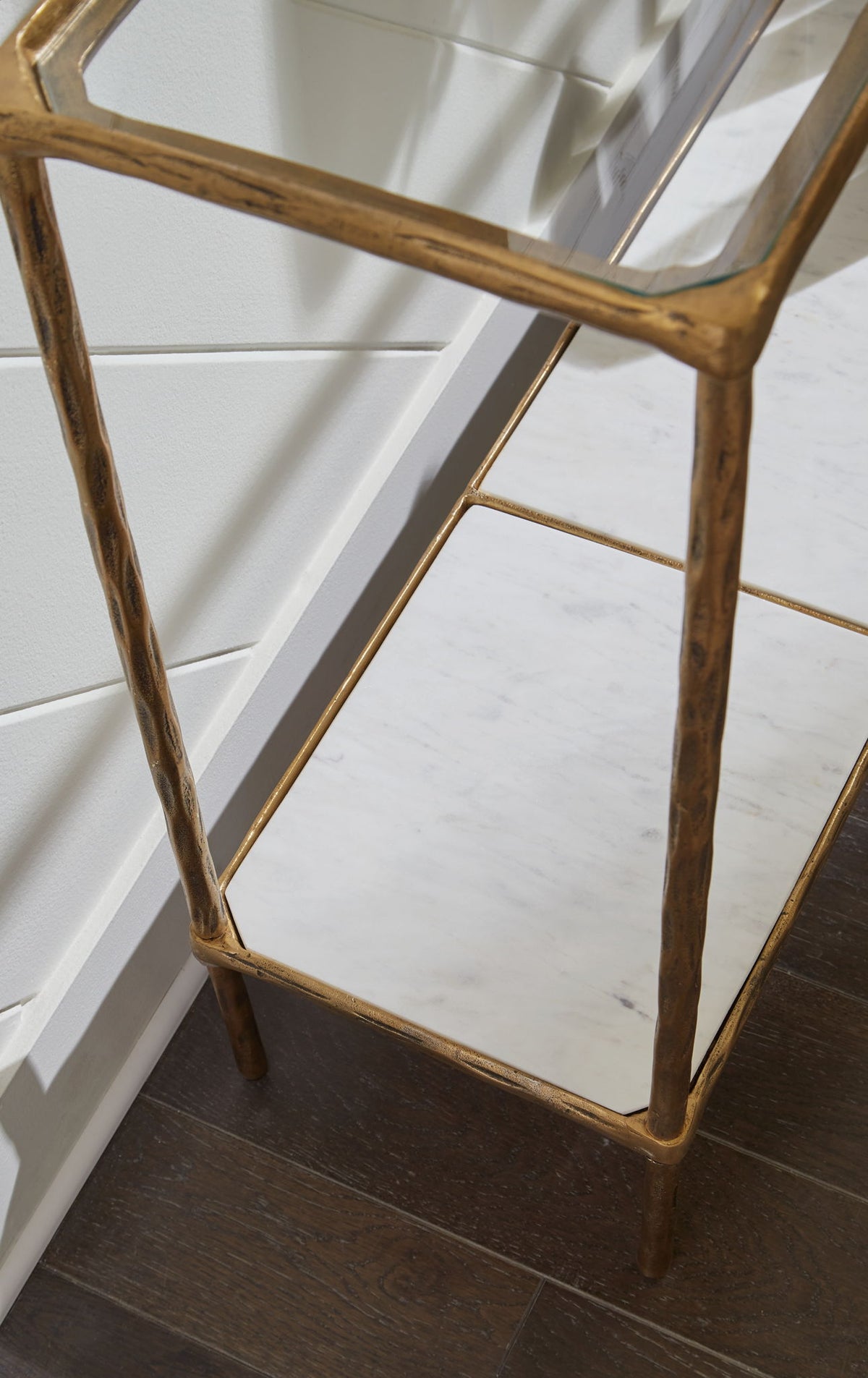 Ryandale - Console Sofa Table - Antique Brass Finish — view 5