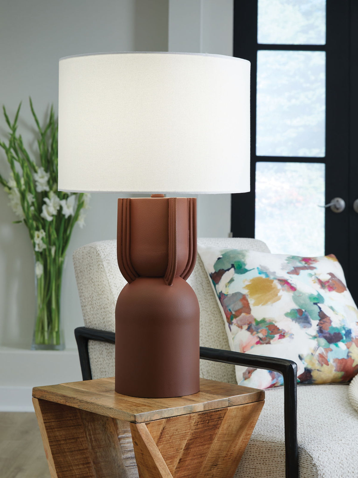 Rowandale - Metal Table Lamp - Brick Red — view 2