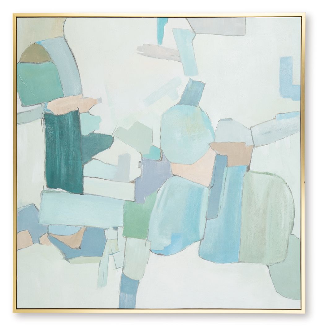 Wynburn - Wall Art - White / Blue / Green — view 4