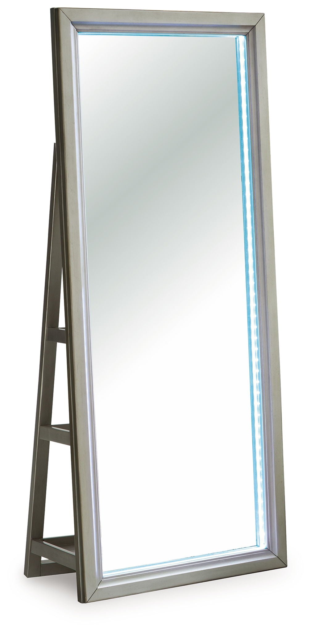 Evesen - Floor Standing Mirror With Storage - Champagne — view 11