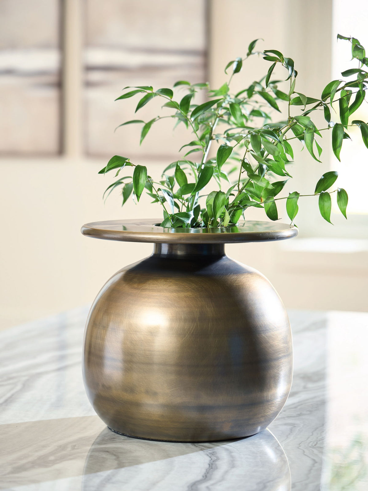 Fedorleigh - Vase - 11" - Antique Brass Finish — view 2