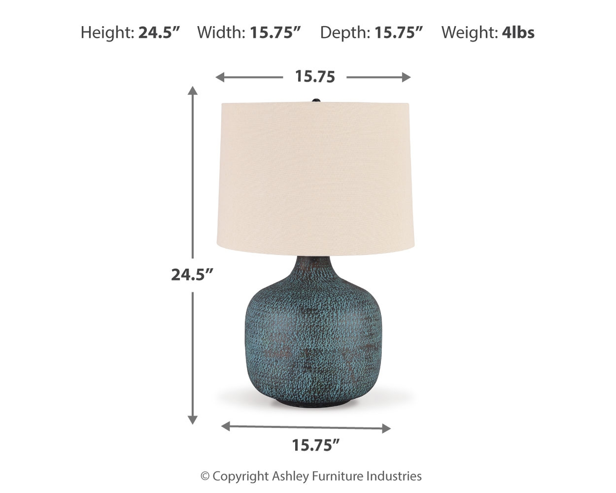 Malthace - Metal Table Lamp  - Patina — view 4