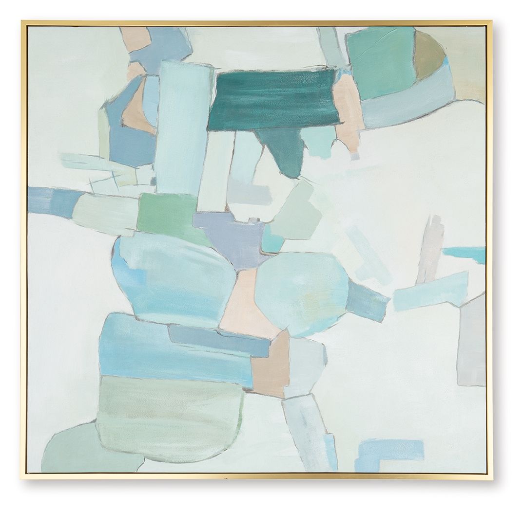 Wynburn - Wall Art - White / Blue / Green — view 5