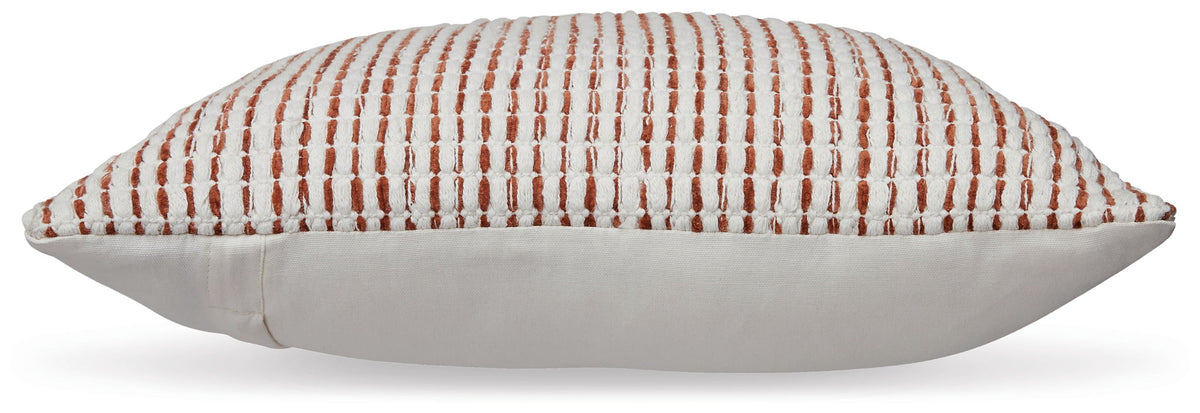 Nashlin - Pillow (Set of 4) - White / Rust — view 3